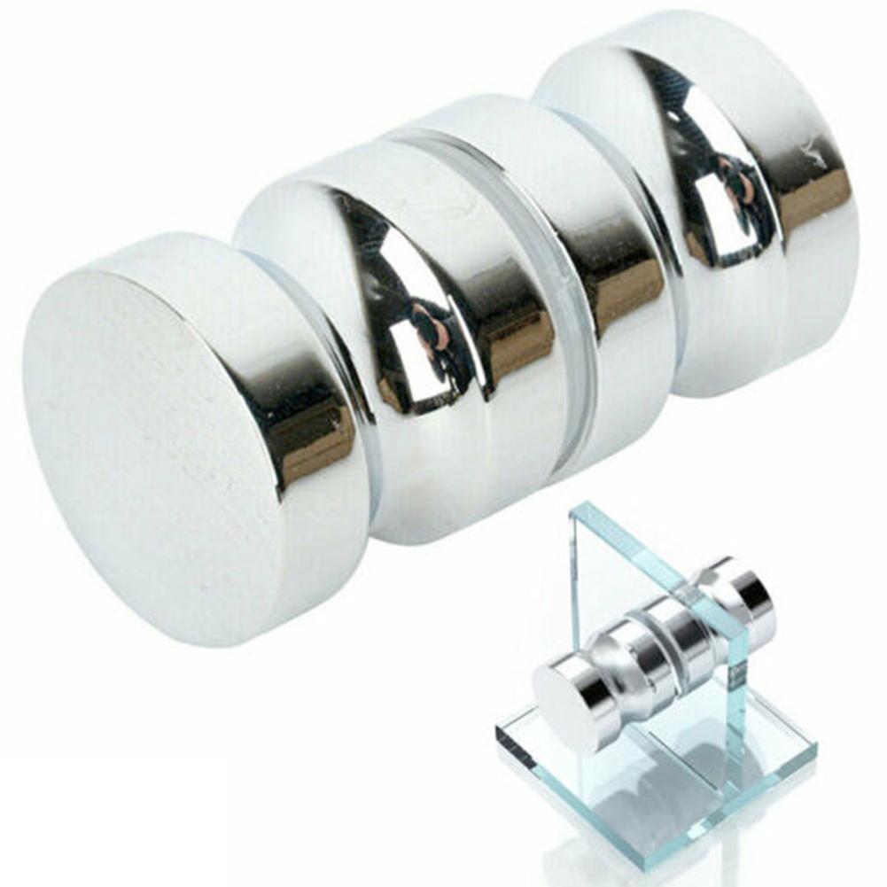 Aluminum Metal Single Groove Glass Door Knob Shower Room Cabinet Handle For Home Door Accessories 29x58mm Hardware