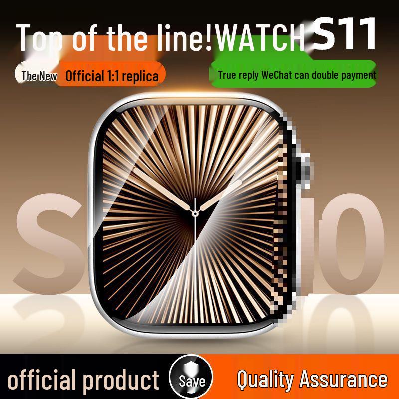 2025 Huqiangbei S11 Smartwatch: WeChat Reply, Heart Rate & Blood Oxygen Monitoring, Exercise Tracking, Bluetooth. Black - Dual Payment