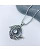 Xiweier Retro Celtic Knot Triangle Necklace with Copper and Zircon Pendant