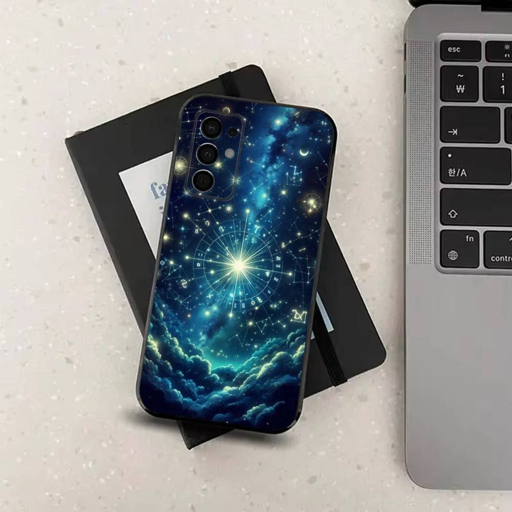 Twelve Constellations Art Phone Case For Samsung Galaxy A73,31,8,9,53,32,72,41,J7,52,71,22,Note Soft Black Silicone Cover