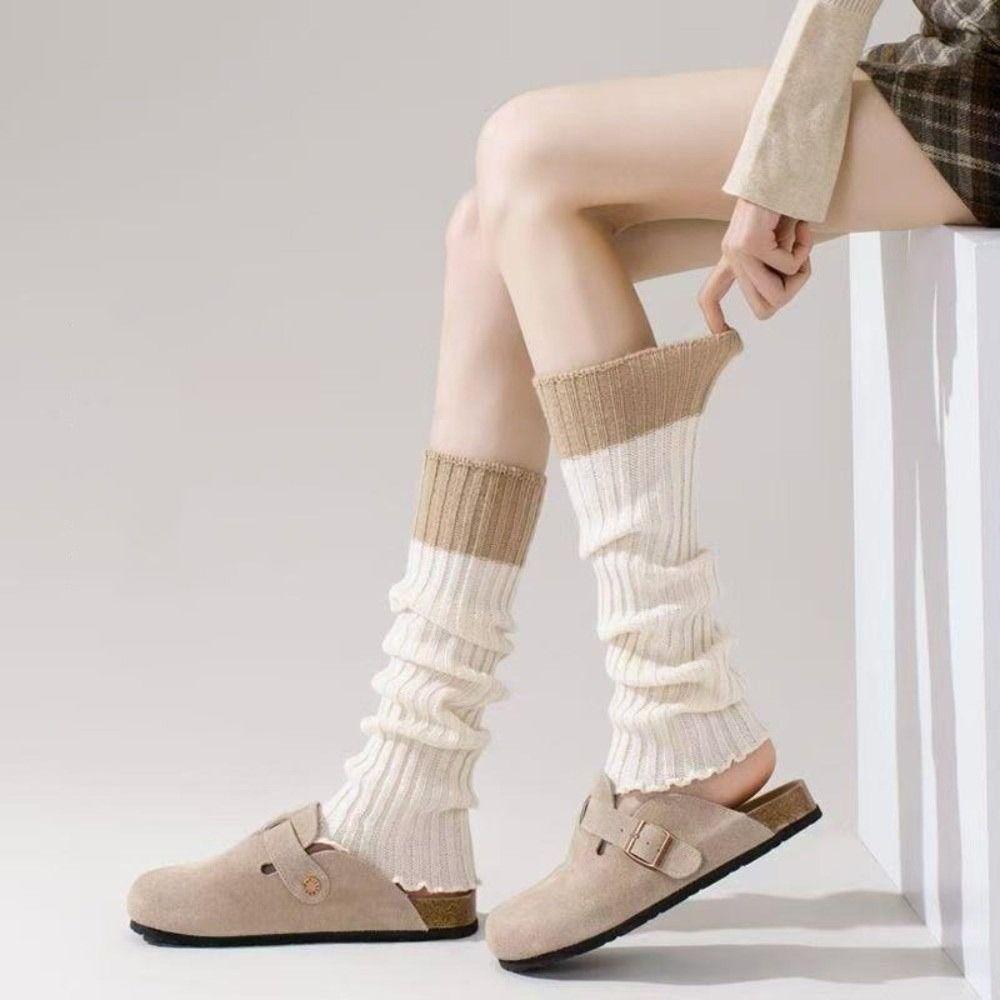 Thickened Lolita Leg Warmers Stretchy Boots Cover Sweet Y2k Stocking  for Women & Girls
