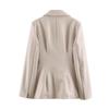 European and American style, wholesale women's clothing linen blended blazer + straight pants set 7748856