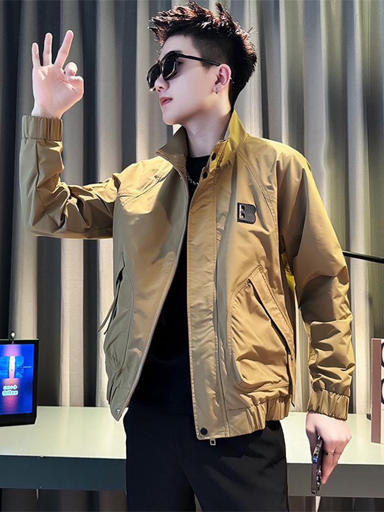 Men's Casual Jacket Spring and Autumn 2025 Design Sense New Trendy Brand Ruffian Handsome Men's Clothing Thin Autumn Jacket Men's