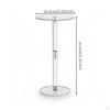 Acrylic Side Table Transparent Clear Pedestal Decorative Furniture for Living Room, Bedroom