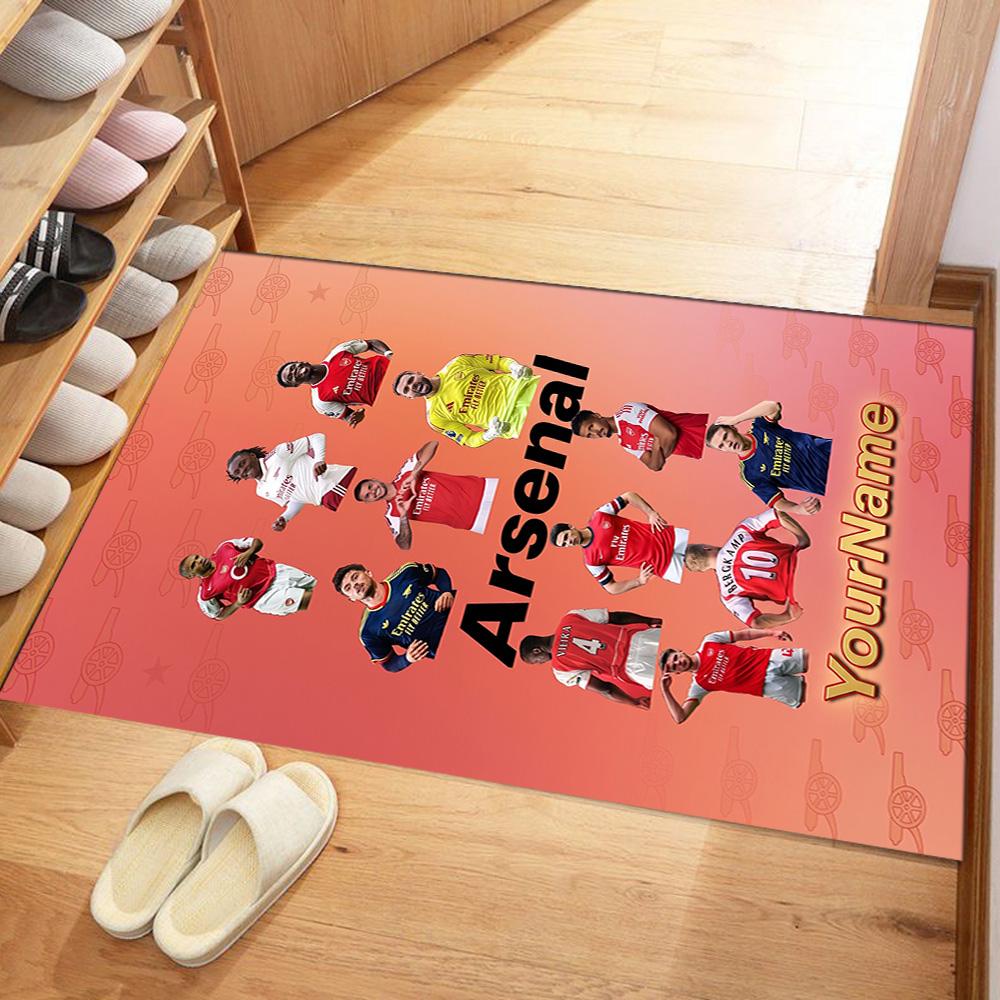 Arsenal Customized Name Floor Rug Office Rug Perfect for Playrooms Kitchen Outdoor Foyer Antislip Carpet Anime Office Decor Perfect Gift for Women/Men