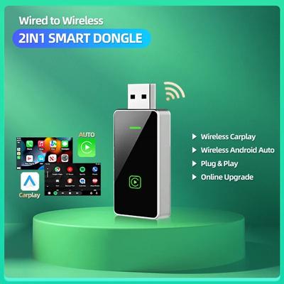 Bezdrátový adaptér Carplay Android Auto 2v1 Chytrý dongle 2025 5G WIFI Pro iPhone Android telefon Pro Volvo Benz Mg Kia Chery VW