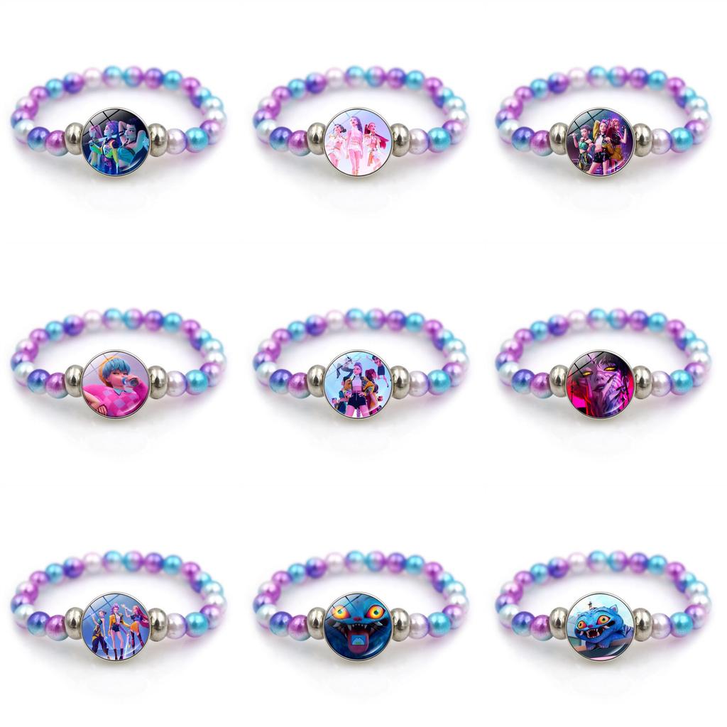 Kpop Demon Hunters Hand Chain With Colorful Resin Beads For Gift And Travel