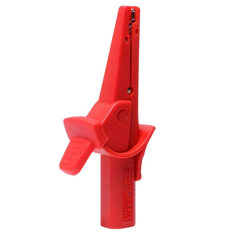 Insulated Test Clamp Alligators Clips Large Size Connectors Terminals 4Mm Banana Probe Clip Multimeter Accessories