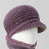 Autumn and winter hats Women's knitted hats Fleece warm wool hats Cold-proof cotton hats