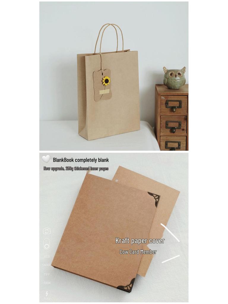 A5 Kraft Paper Retro Journal: Loose Leaf Notebook & Travel Diary Planner for Girls