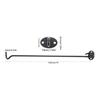 2pcs Black Crescent window lock Cabin Hooks Eye Latch Stainless Steel safety switch 3/4/6/8/10/12/14/16inch Holder with screws