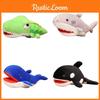 Ocean World Shark Crocodile Hand Puppet With Movable Mouth Plush Toy For Children's Interactive Play