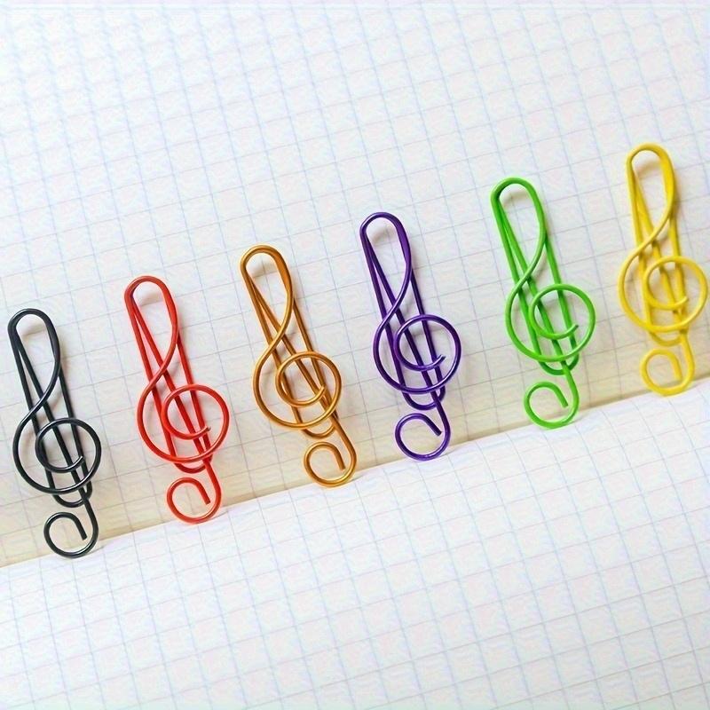 10pc Colorful Musical Note Shape Paper Clips,Document Organizer Paper Clips,Bookmark Stationery School Office Supply Clip Holder