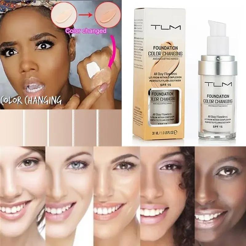Makeup TLM Foundation Magic Color Changing Foundation Liquid Soft Matte Long Lasting Hydrating Makeup Base Maquiagem Wholesale