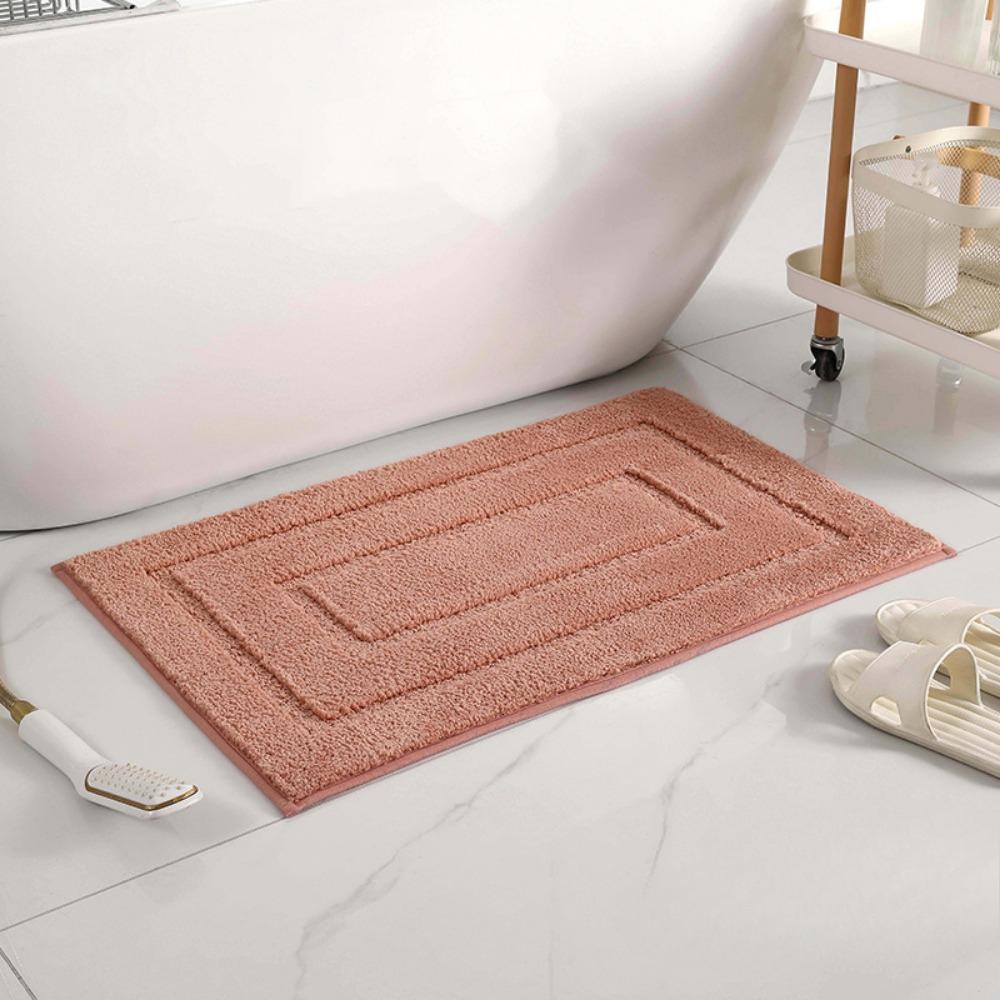 Circular Jacquard Bathroom Cashmere Thickening Mat Bath Non-slip Carpets In Wash Basin Bathtub  Floor Rug Shower Room Doormat Memory Foam 3D Pad