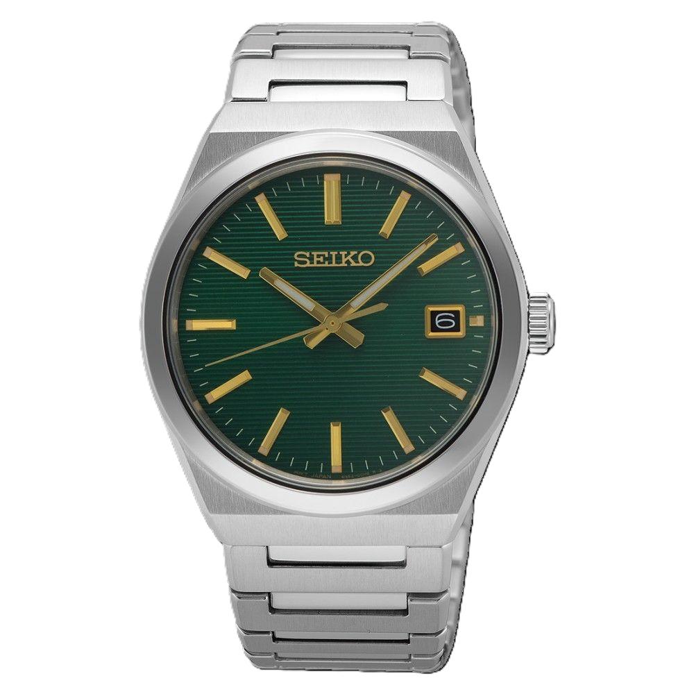 

Seiko Classic Кварцевые Мужские Часы 39мм с Зеленым Циферблатом SUR601P1 зелёный
