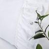 Eyelet Pillow Shams Lace Ruffled Standard White Shabby Chic Farmhouse Pillowcases Set of 2 Pretty Elegant Cotton Country French Cottage Embroidered