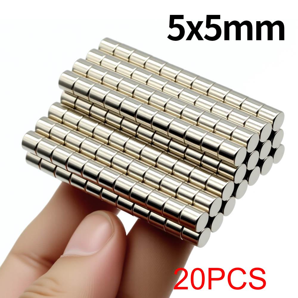 5x5mm Super Strong Neodymium Magnet N35 NdfeB Permanent Magnetic Imanes Round Powerful Magnets Refrigerator