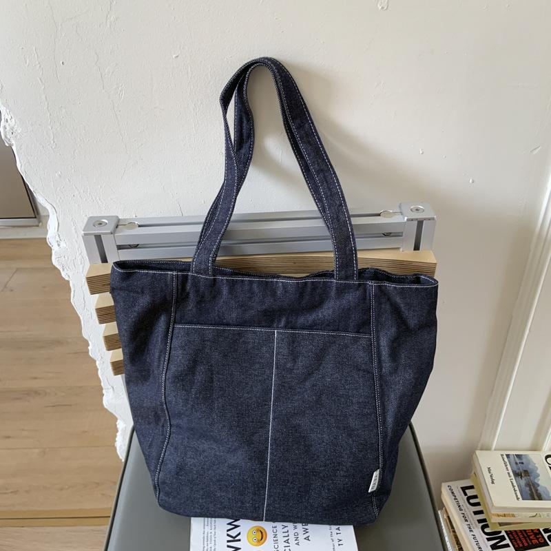 

Leopard print canvas bag women s large-capacity new summer versatile shoulder bag casual college student tote bag синий