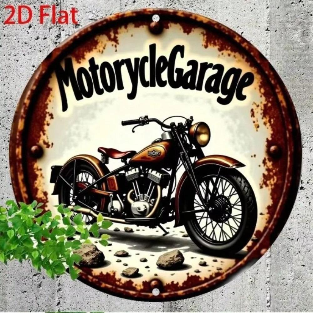 Vintage Retro Motorcycle Metal Wall Poster for Garage Bar Home