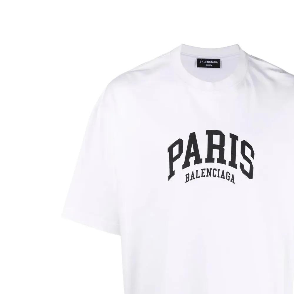 Balenciaga Letter Print Crew Neck Short Sleeved SS22 T Shirt Unisex White (Unisex) T-Shirts 612966TLVL79040