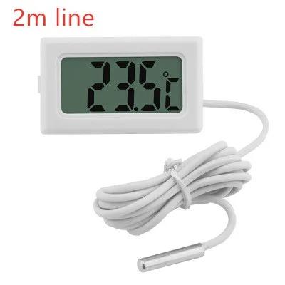 Mini Digital LCD Thermometer With Probe Indoor Convenient Temperature Sensor For Aquarium Fish Tank Home Fridge Thermometer