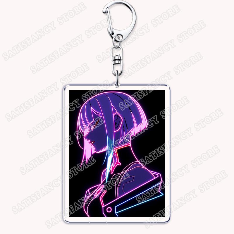 Portachiavi Anime Cyberpunk per Donne Accessori Borsa Edgerunners Rebecca Lucy Gloria Faraday Portachiavi Gioielli Fan Amici Regali