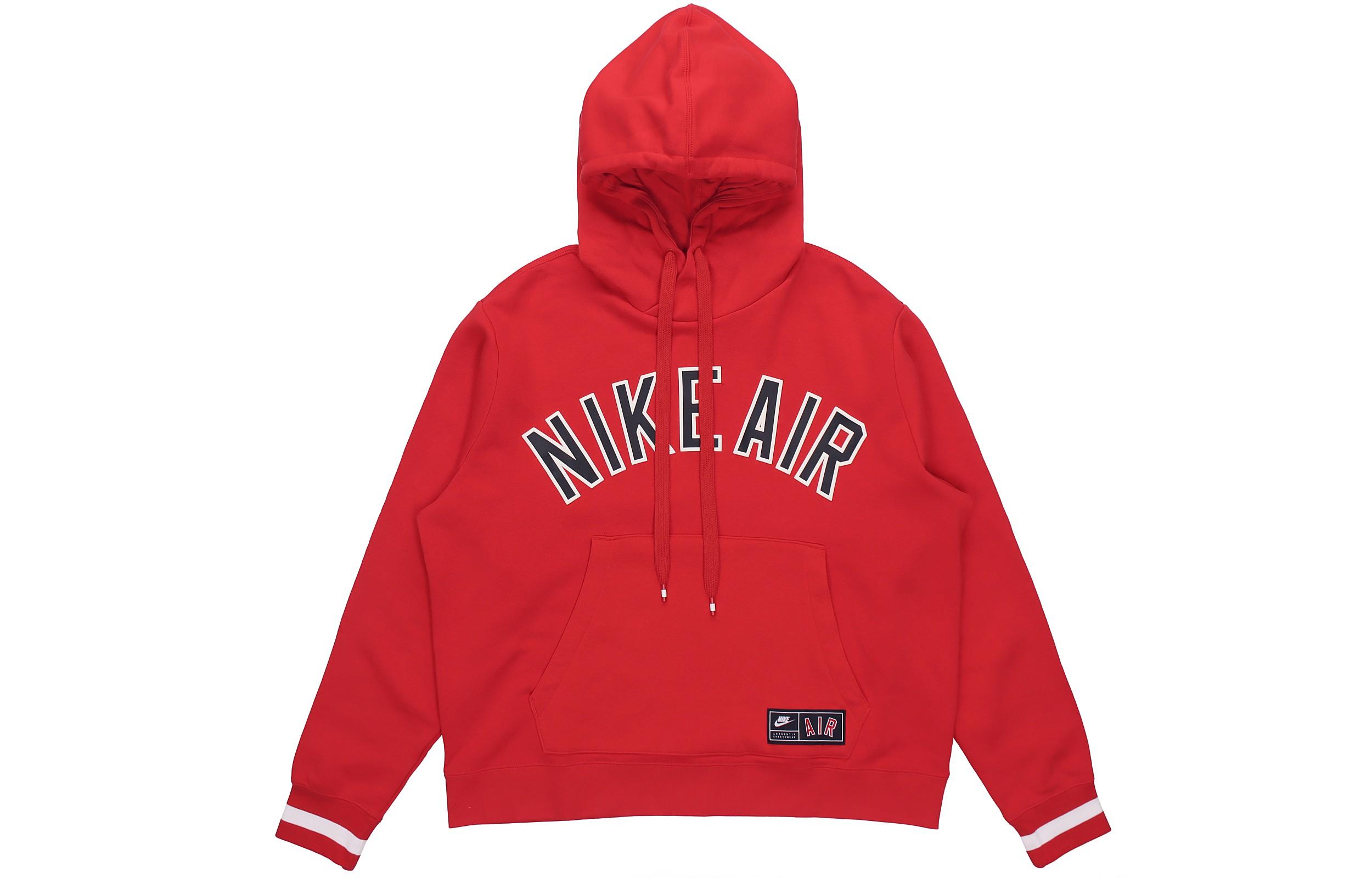 Nike Casual Sports Fleece Lined Thermal Pullover American Sweatshirt Men s Red AR1818-657 XL