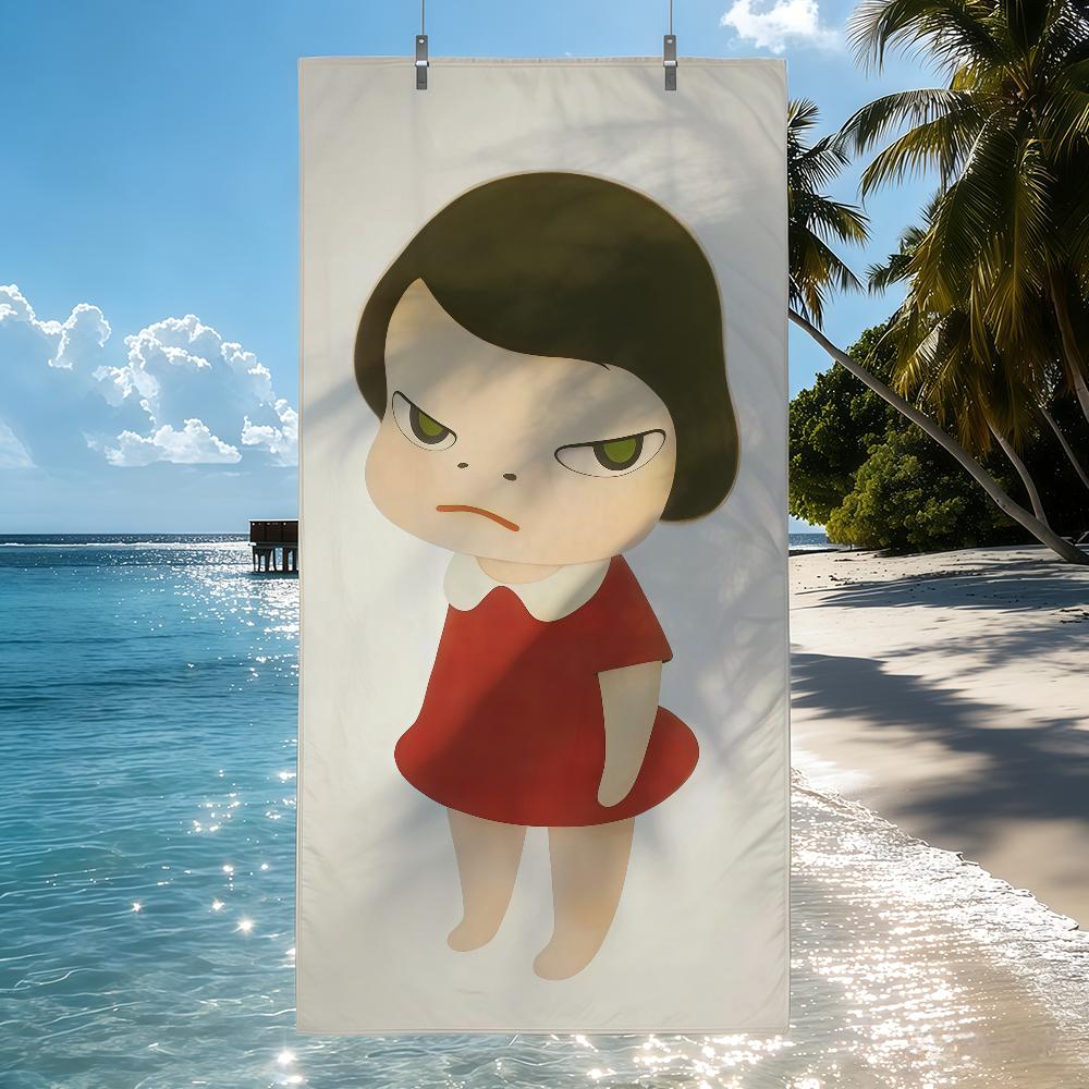 Yoshitomo Nara Art Towel Quick Drying Beach Towels Are Suitable For Swimming Pools Camping Yoga And The Gym