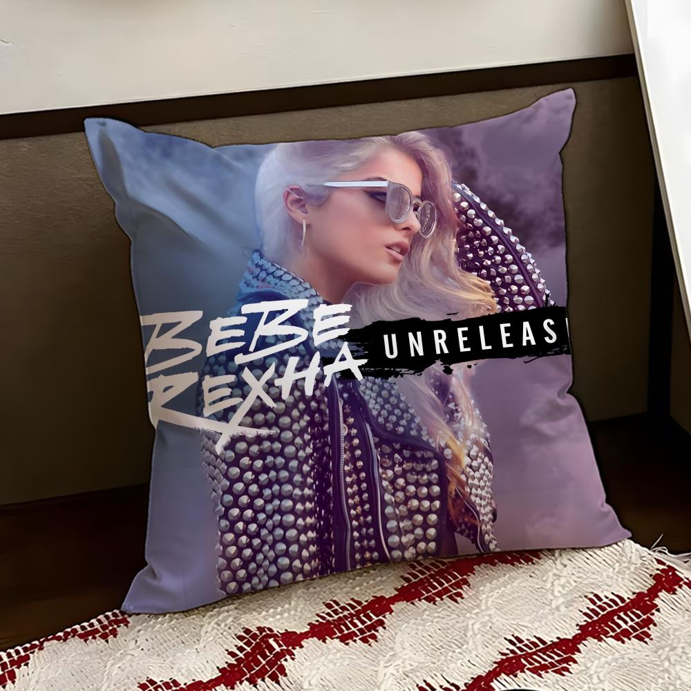 American singer Bebe Rexha Cushion Cover Reversible Soft Durable Pillow Cover Home Car MultiScene Use for Daily Comfort