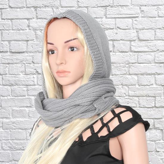 Kapuzenschal Dicker Warmer Wolliger Damen Kapuzenschal für den Winter