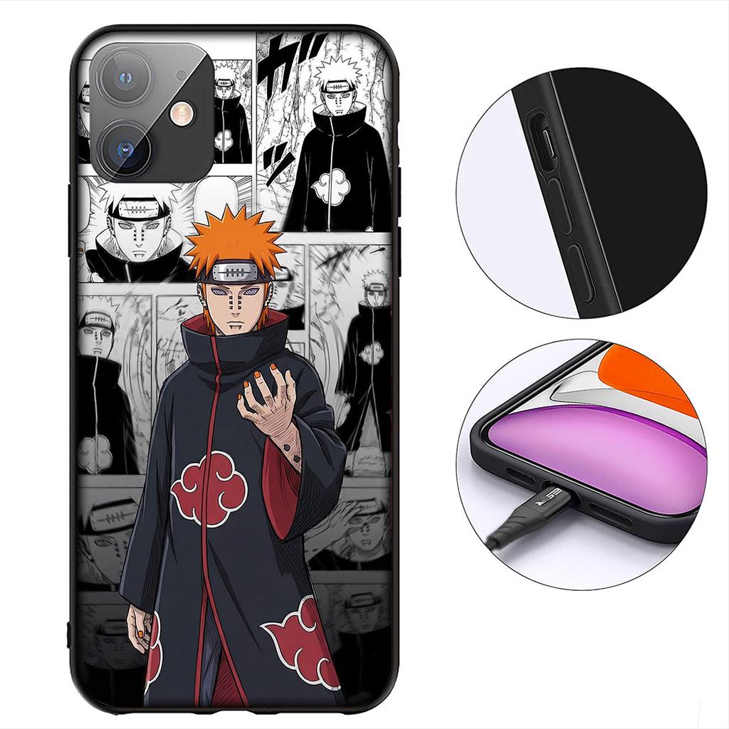 Cartoon Konan Narutos Pain Sasuke Handyhülle für Apple iPhone 16 17 Air 14 15 Pro Max Plus 16+ 16E 14+ ProMax Schutzhülle