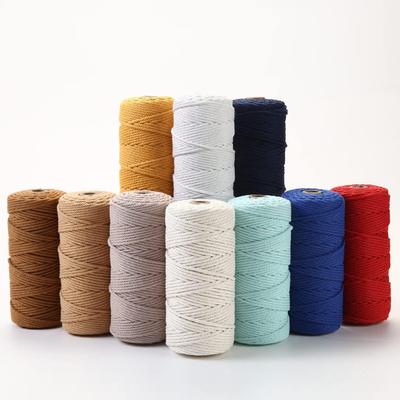 3mm 100m Natur Makramee Garn 100% Gefärbtes Baumwollseil Handgefertigt Boho Heimdeko Basteln Stricken Weihnachten Hochzeitsdekoration
