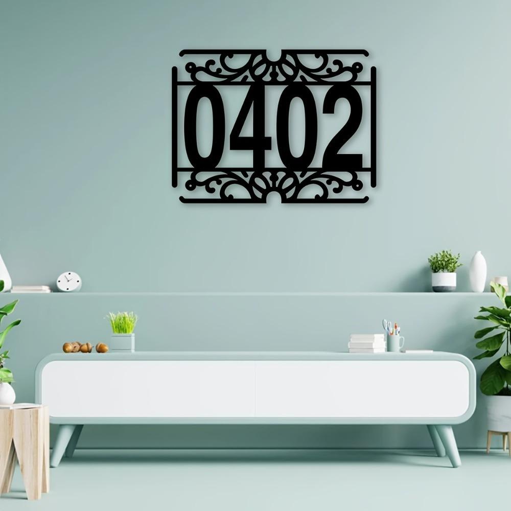Metal Address Number Sign Personalized House Number Plaque Wall Decor Indoor Outdoor Gift