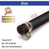 Tnisesm 1/4 Inch ID Fuel Line Hose 10 Feet + 20Pcs 2/5" ID Hose Clamps For Kawasaki Kohler Briggs & Stratton Small Gas Diesel Powersports Engines And