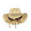 Hollow Western Cowboy Hat Men And Women Summer Beach Hat Party Stage Cowboy Hat Outdoor Knight Hat Fishing Hat
