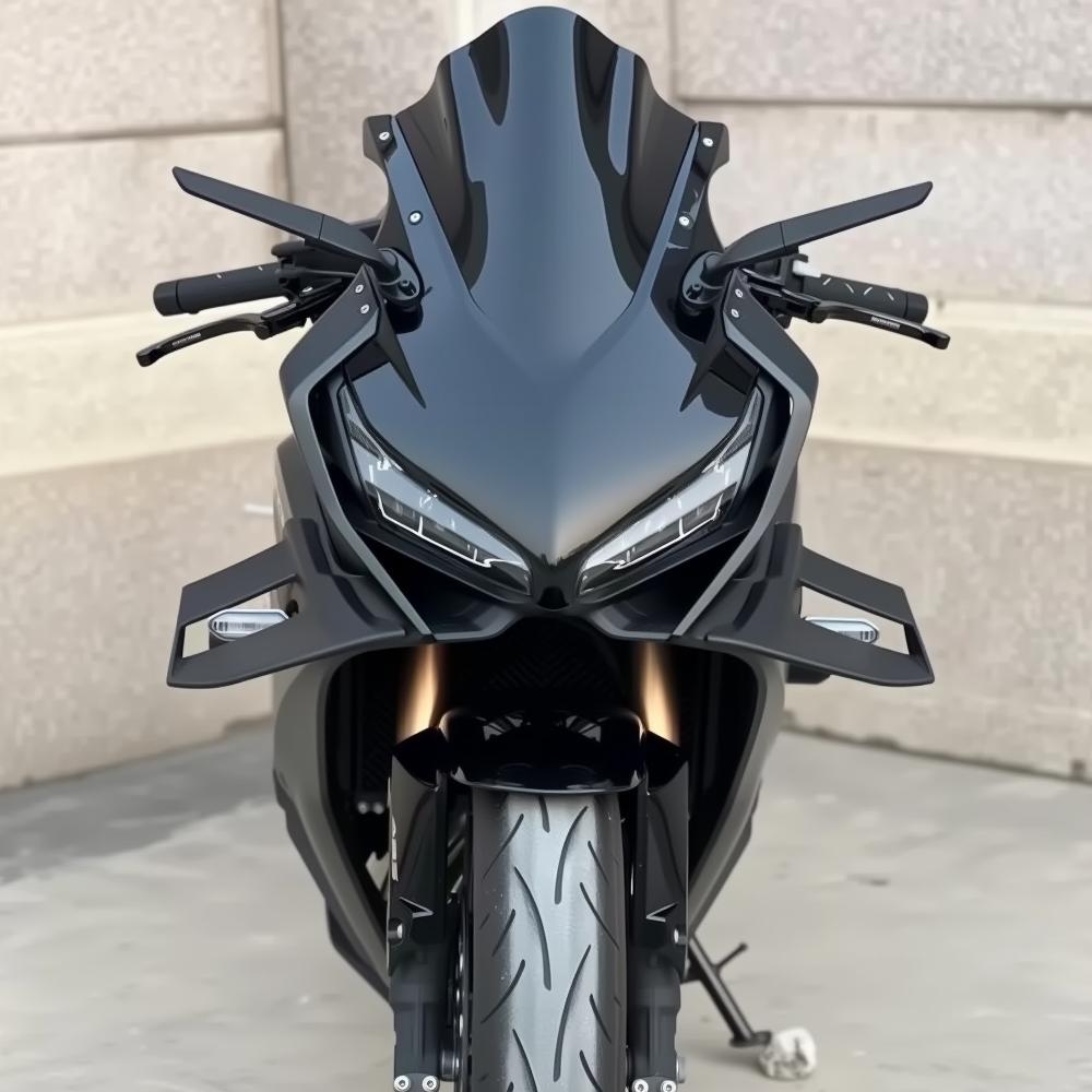 For Motorcycle Front Fixed Wing Front Spoiler Winglet Frontal Aerodynamic Side Wing Kit CBR650R 2023 CBR 650R 2019-2023