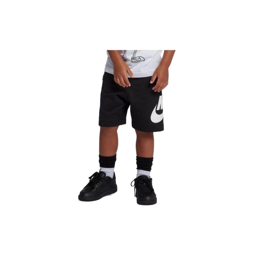 Nike Kids Logo Drawstring Straight Shorts Kids Bottoms Black HA5017-023