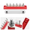 150A Power Distribution Block 48V Bus Bar Terminal Block 6 x M6 Terminal Studs Marine Bus Bar with Cover For Car Truck