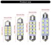 Festoon LED Tail Bulbs 31/36/39/41mm Double Pointed 12V 8SMD 1210 Car Interior Dome Reading Trunk License Plate Lights