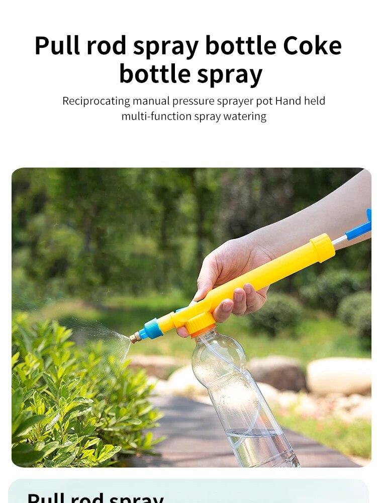 Randomly Select One In Blue and Red Manual High Pressure Air Pump Manual Sprayer Adjustable Drink Bottle Spray Head Nozzle Garde