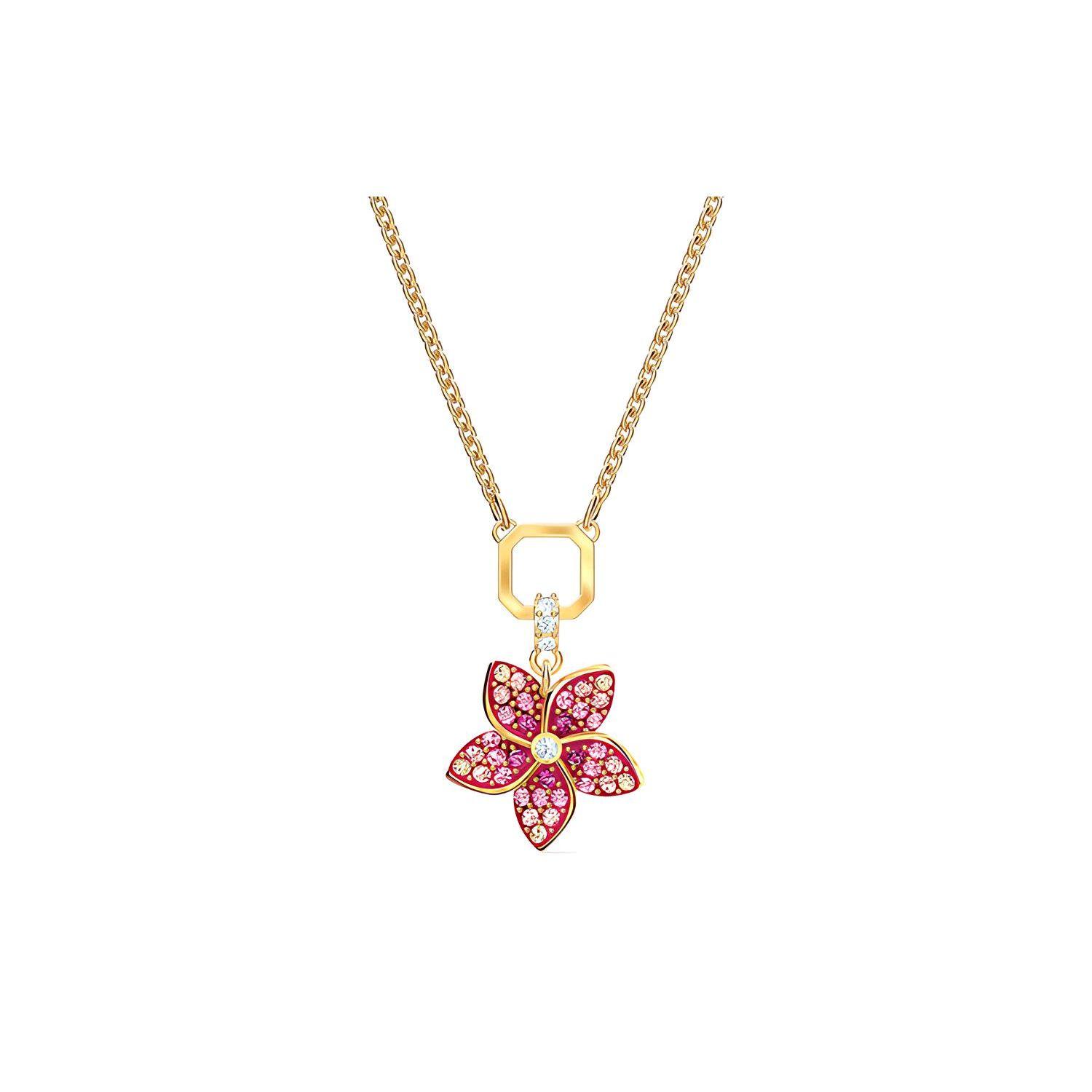 

Swarovski Tropical Flower Necklace Women necklaces Pink 5524356 Pink