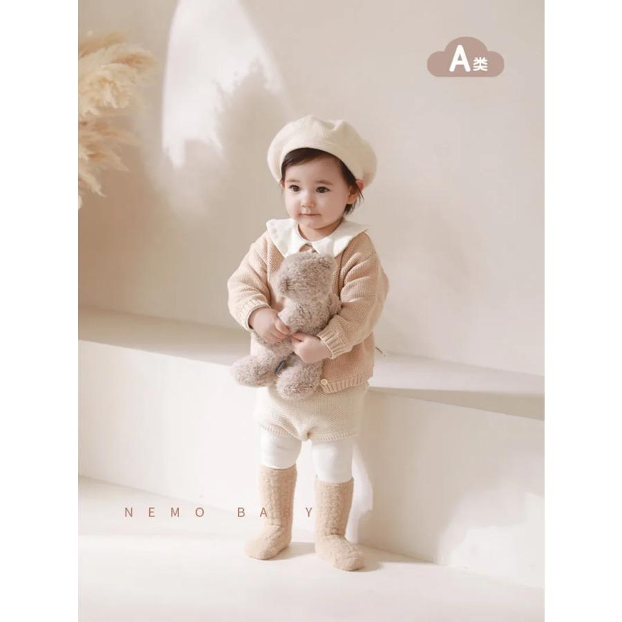 New Autumn Baby Socks Kids Girls Fleece Padded In Tube Socks Toddler Solid Color Thicken Winter Floor Socks