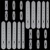 ABIY Leather Templates 22 Pcs 11 Styles PVC Patterns For DIY Supply For Belt Holes Punching Crafting Tools