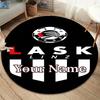 Ask Name Badge Custom Name Round Area Rug Carpet Rug For Living Room Bedroom Sofa Playroom Decor Nonslip Floor Mat