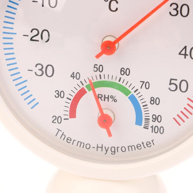 Mini Round Pointer Thermometer Hygrometer Bell Shaped Analog Hygrometer Humidity Watch -30-50 Celsius Degree For Garden