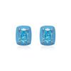 Orecchini Smaltati Multicolore Argento Sterling 925 Lusso Cuore Ovale Taglio Ghiaccio Frantumato Orecchini a Bottone in Zirconia Cubica per Donne Gioielli Raffinati
