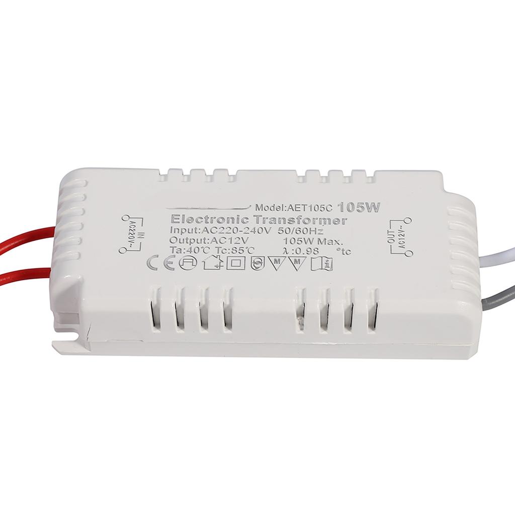 Halogen Light Driver Power Supply, 6.3 Inch 220V to 12V, 105W Electronic Dimmable   for Light Shaking,   Dimming without