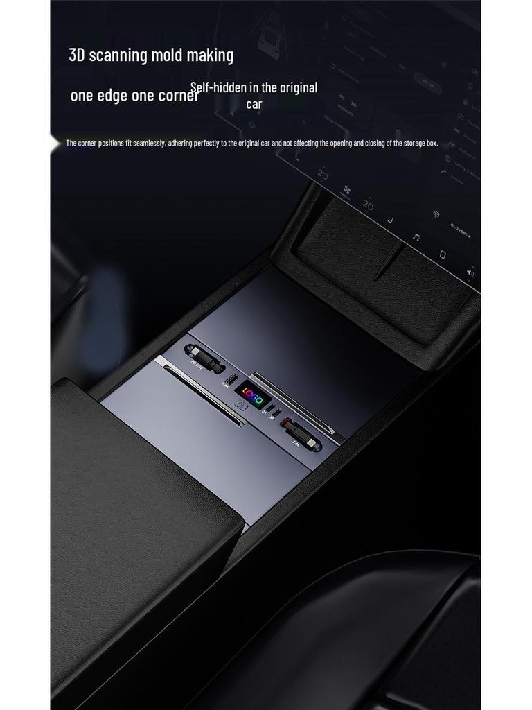 Tesla Model 3/Y Expansion Dock: PD Fast Charger & Multifunctional Cigarette Lighter