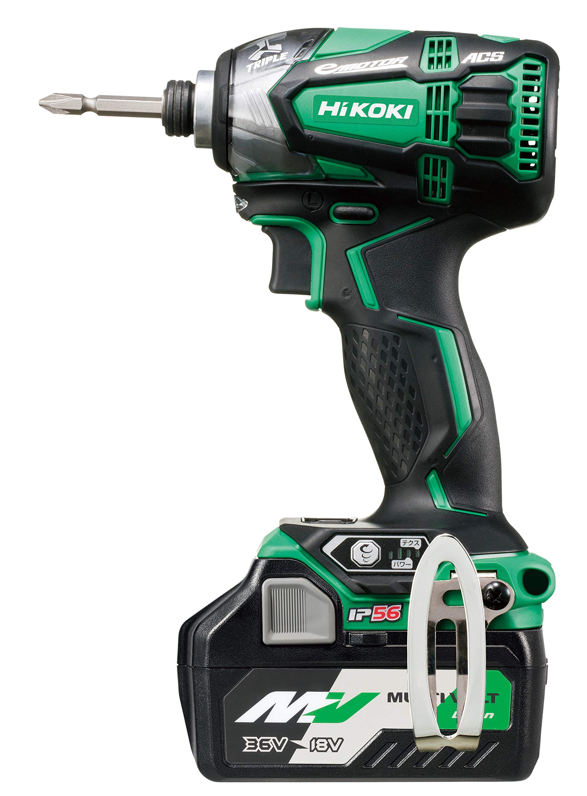 

HiKOKI Cordless Impact Driver MultiVolt Dustproof with Rapid Charger and Bits Sold Aggressive Green Series, & Water-Resistant Type, Case, Separately,